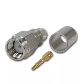 Telegärtner SMA connettore maschio dritto crimp G30 (1,5/3,8), H 155, Low Loss 1,4/3,8 crimp/crimp connettore coassiale J01150A0618