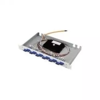 TELEGÄRTNER pannello patch fibra ottica 19 pollici 1U eco, 12x connettori femmina ST duplex, 12x pigtail ST, OM2 50/125 multimodale, premontato, montaggio rack, nero H02030B9000