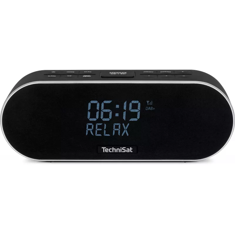 TechniSat DigitRadio 53 BT radiosveglia DAB+/FM con Bluetooth e funzione di ricarica USB, nero