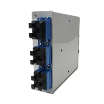 Telegärtner STX distributore in fibra ottica per guida DIN, 6x SC duplex monomodale, cassetta di giunzione 12 fibre, pigtail, pronto per giunzione H82050E0002