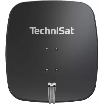 TechniSat SATMAN 65 PLUS parabola satellitare – 65 cm, guadagno 35,7 dBi, HDTV, montaggio su palo, grigio chiaro
