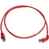 Telegärtner cavo patch S/FTP Cat 6A, PiMF, 1 m, rosso, un connettore angolare, LSZH L00000A0196