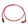 Telegärtner cavo patch S/FTP Cat 6A, PiMF, 1 m, rosso, un connettore angolare, LSZH L00000A0196