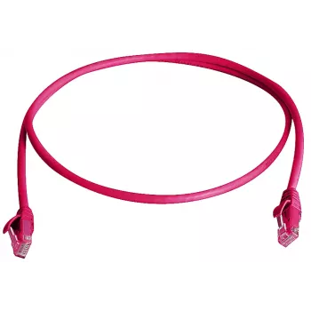 Telegärtner 100009033 cavo patch RJ45, CAT 6, 10,0 m, rosso, ignifugo, con protezione anti-piega