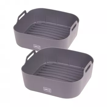 LURCH Set 2 pezzi di stampi in silicone per friggitrice ad aria calda 17 x 17 cm 00070205