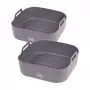 LURCH Set 2 pezzi di stampi in silicone per friggitrice ad aria calda 17 x 17 cm 00070205