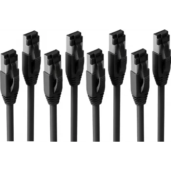 S CONN MAXIMUM CONNECTIVITY Cavo patch Cat. 8.1 F/FTP PIMF LSZH, 10 m, nero, confezione da 4 SC08-41075-4