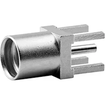 TELEGÄRTNER Connettore femmina MMCX per PCB, dritto, 50 Ohm, dorato, confezione da 5 (J01341A0161)