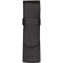 JÜSCHA Alassio custodia per 2 strumenti di scrittura, pelle vera, nero, chiusura a patta (2610)