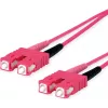 Telegärtner L00880A0028 Patch cord in fibra ottica SC a SC OM4 duplex, 1 m, viola