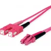 Telegärtner L00890A0111 Patch cord in fibra ottica OM4 duplex, SC a LC, LSZH, viola, 1 m