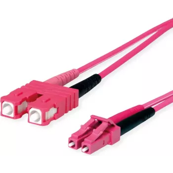Telegärtner L00890A0111 Patch cord in fibra ottica OM4 duplex, SC a LC, LSZH, viola, 1 m