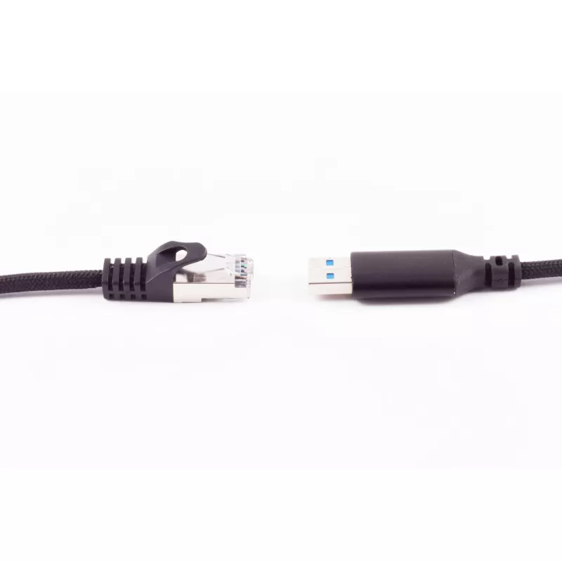 SHIVERPEAKS Cavo adattatore USB-A a RJ45 Gigabit Ethernet, 1 m, nero BS14-52025