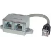 S CONN MAXIMUM CONNECTIVITY RJ45 Adattatore splitter telefono/Ethernet, Cat. 5e, schermato, 0,1 m, nero 75002-2