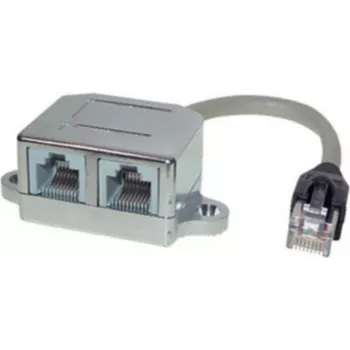 S CONN MAXIMUM CONNECTIVITY RJ45 Adattatore splitter telefono/Ethernet, Cat. 5e, schermato, 0,1 m, nero 75002-2