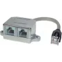 S CONN MAXIMUM CONNECTIVITY RJ45 Adattatore splitter telefono/Ethernet, Cat. 5e, schermato, 0,1 m, nero 75002-2