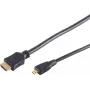 S CONN MAXIMUM CONNECTIVITY Cavo Micro HDMI High Speed con Ethernet, nero, 0,5 m (77470-0.5-3)