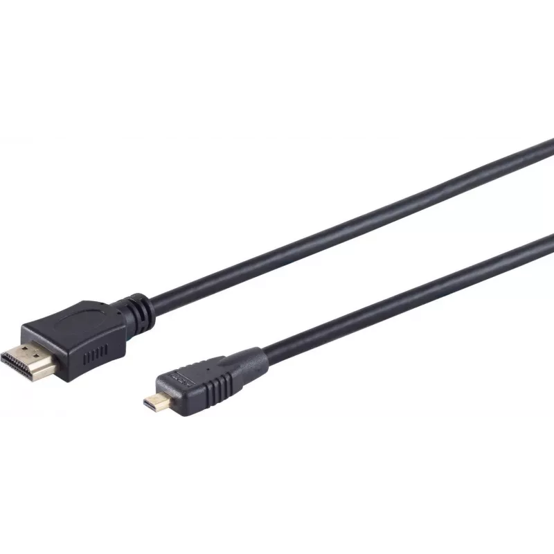 S CONN MAXIMUM CONNECTIVITY Cavo Micro HDMI High Speed con Ethernet, nero, 0,5 m (77470-0.5-3)