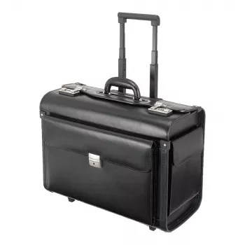 JÜSCHA Alassio SILVANA Cartella portadocumenti per laptop 17 pollici nero similpelle vinile (92301)