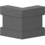 GGK angolare esterno BR 60x170/80-9005 PVC angolare a mitra nero (12727)
