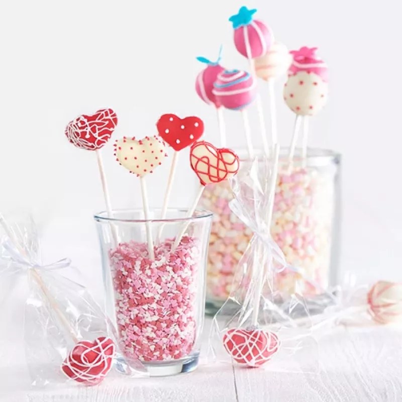LURCH stampo per cake pop, silicone, 20 incavi, rosso, 23,0 x 18,5 cm 83027