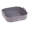 LURCH inserto in silicone per friggitrice ad aria, quadrato, 21 x 21 x 5 cm, antracite 00070206