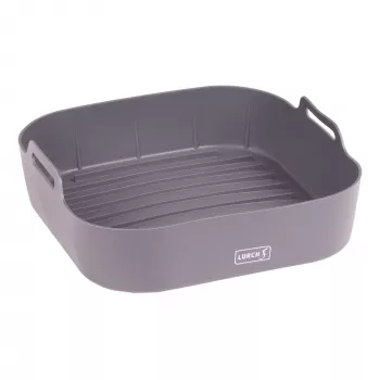 LURCH inserto in silicone per friggitrice ad aria, quadrato, 21 x 21 x 5 cm, antracite 00070206