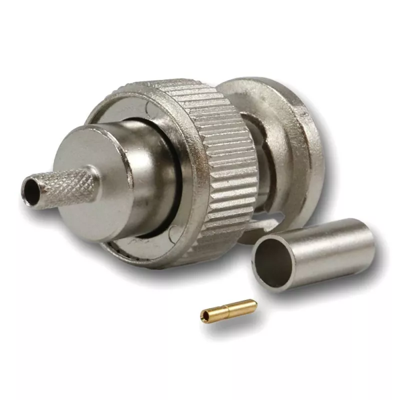 Telegärtner spina BNC per cavo a crimpare G08, 50 Ohm, Professional, RD-316, 5 pezzi (J01000A0043)