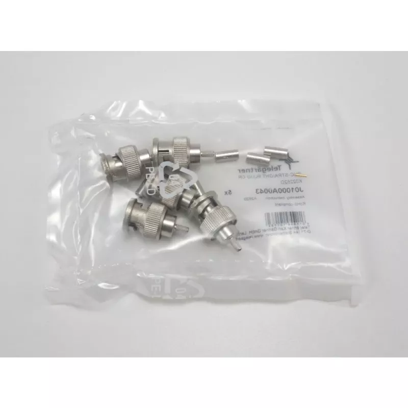 Telegärtner spina BNC per cavo a crimpare G08, 50 Ohm, Professional, RD-316, 5 pezzi (J01000A0043)