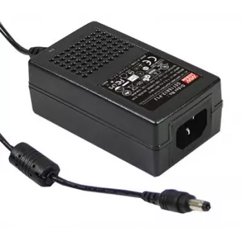 MEAN WELL GST18A24-P1J alimentatore desktop 24V 0,75A 18W con connettore maschio cavo 2,1mm
