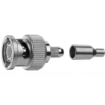 Telegärtner connettore maschio BNC per cavo a crimpare G04 75 Ohm, crimp/crimp, standard, A2505, G04 (RG-179B/U) - 1 pz.