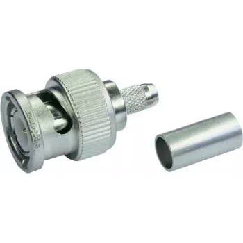 Telegärtner spina BNC per cavo a crimpare G13/G50, 75 Ohm, Professional, 0,4/2,5, 5 pezzi (J01002A1350)