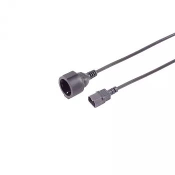 S CONN MAXIMUM CONNECTIVITY cavo adattatore IEC C14 su CEE 7/3, 0,5 m, 3 x 1,0 mm², nero 09-07015