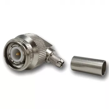 Telegärtner connettore maschio TNC a crimpare angolare 50 Ohm per RG-223/U, RG-142 B/U (J01010A0006)