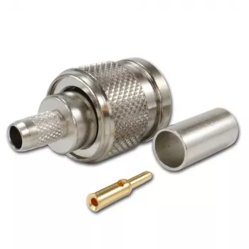 TELEGÄRTNER connettore maschio TNC dritto per cavo coassiale RG-58, crimp/saldatura, 50 Ohm, DC-11 GHz