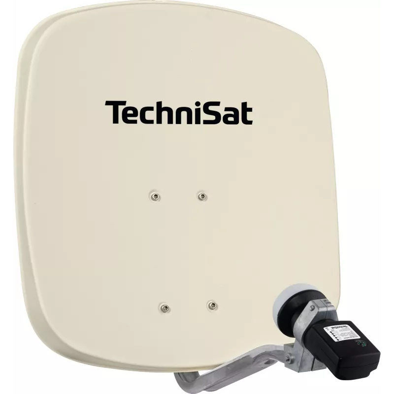 TechniSat parabola SAT con LNB, riflettore 45 cm, alluminio, LNB singolo (1045/8195)