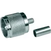 Telegärtner connettore maschio UHF crimp G01 per RG-58 C/U, 50 Ohm, nichel/oro, 1 pezzo J01040A0001