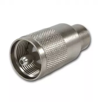 Telegärtner connettore maschio UHF PL259/6 per RG-58 C/U e RG-59 B/U, isolamento PTFE, corpo nichelato, contatto argentato, confezione da 5 (J01040B0604)
