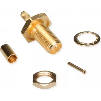 Telegärtner connettore femmina SMA crimp per RG-316/U, oro, confezione da 5 (J01151A0001)