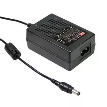 MEAN WELL GSM36B12-P1J alimentatore desktop medicale 36W 12V 3A, Level VI, 2xMOPP, connettore DC 2,1x5,5mm