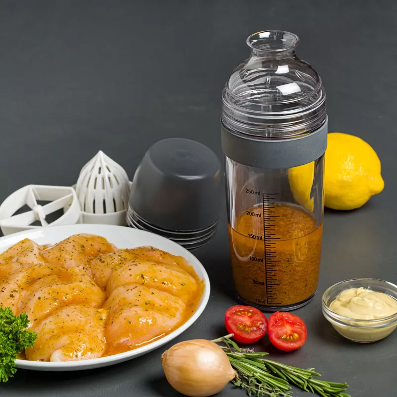 Lurch shaker grigio 250 ml shaker per dressing con scala graduata 10023