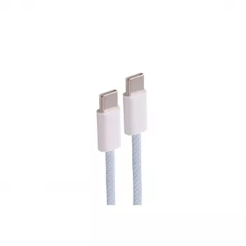 SHIVERPEAKS cavo di ricarica USB-C su USB-C, USB 2.0, 60W PD, tessuto blu, 1 m (BS14-21021)