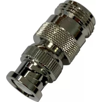 Wittenberg Antennen 103507 adattatore coassiale connettore maschio BNC su connettore femmina N, 50 Ohm, ottone nichelato