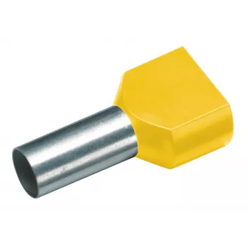 Cimco 187736 puntalino gemello 1 mm² parzialmente isolato giallo 100 pz.
