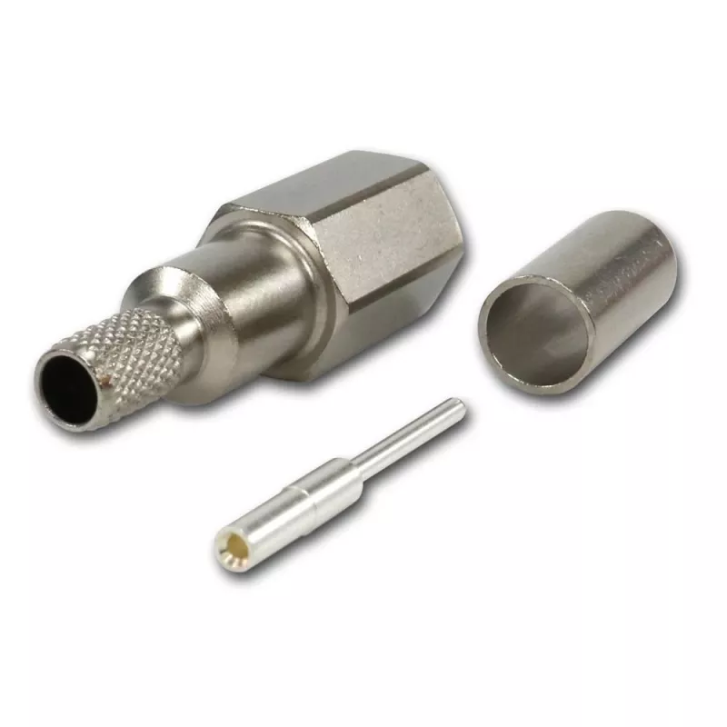 Telegärtner connettore maschio FME crimp/crimp per RG-58 C/U, 50 Ohm, oro/nichel J01700A0006Z