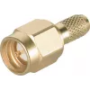 Telegärtner Connettore maschio per cavo SMA crimp/saldatura G05 (RG-223/U, RG-142 B/U), oro, 50 Ohm, DC-18 GHz J01150A0031