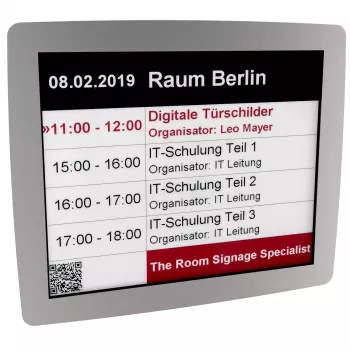 Kindermann Doorsign E-Ink 12,2 con cornice in acciaio inox 5002000621