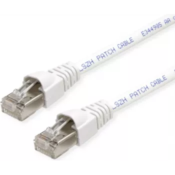 Telegärtner MP8 FS 500 Cavo patch Cat 6a S/FTP, RJ45 a RJ45, 1,5m, bianco, senza alogeni, stampato L00001A0171
