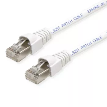 Telegärtner MP8 FS 500 Cavo patch Cat 6a S/FTP, RJ45 a RJ45, 1,5m, bianco, senza alogeni, stampato L00001A0171
