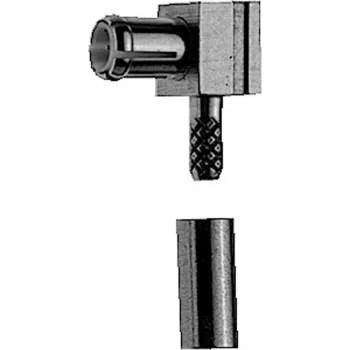 Telegärtner MCX connettore maschio crimp angolare per RG-178 B/U, dorato, confezione da 5 (J01270A0201)